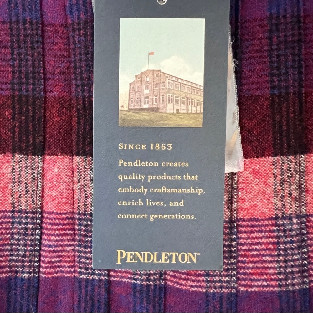 Pendelton Reversible Pleated Tartan Plaid Midi Wool Skirt 1950s Turnabout NWT - Picture 12 of 16